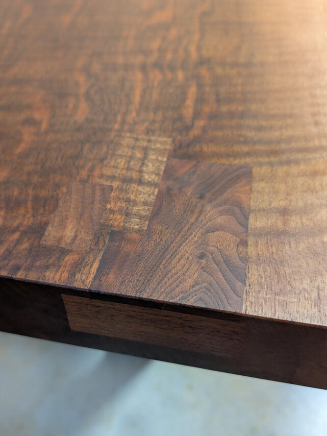 Curly Black Walnut Dining Table