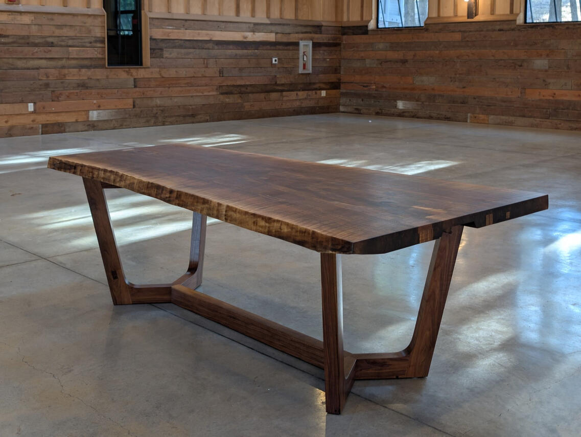 Curly Black Walnut Dining Table