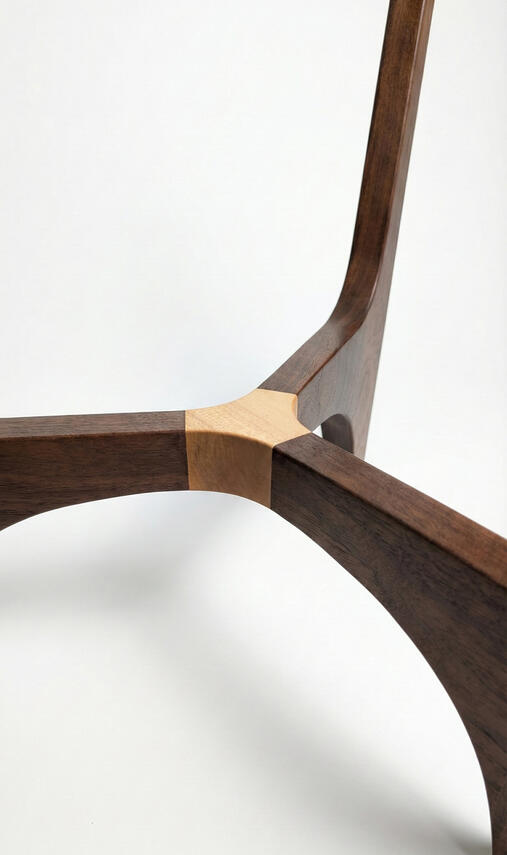 Walnut Coffee Table with Maple Accents