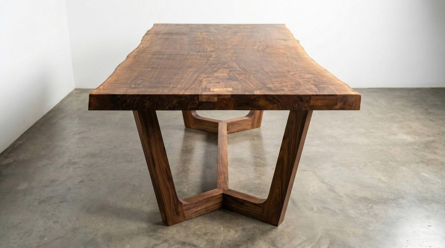 Curly Black Walnut Dining Table