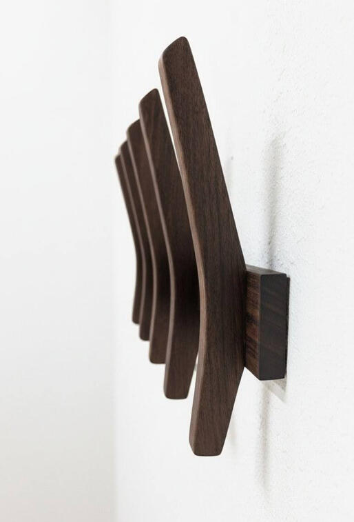 Walnut Fin Hook Rack Walnut Fin Hook Rack